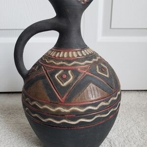 Black and Brown Tribal Vase